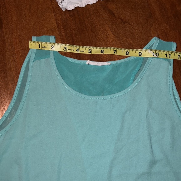 Lush Teal Aqua color Tank Top size S - Picture 8 of 8